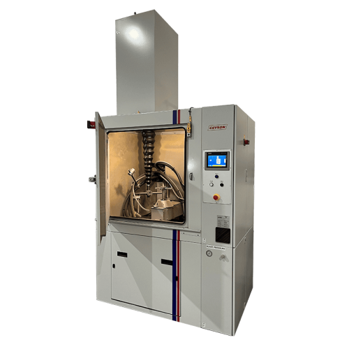 rotary spindle blast system